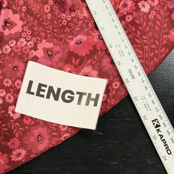 Vintage Y2K Self Esteem Babydoll Red Satin Floral Top Fairy Vamp Womens Size 2X - Picture 8 of 8